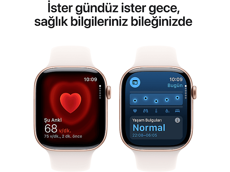 APPLE MWWT3TU/A Watch Series 10 GPS 46mm Rose Altın Alüminyum Kasa