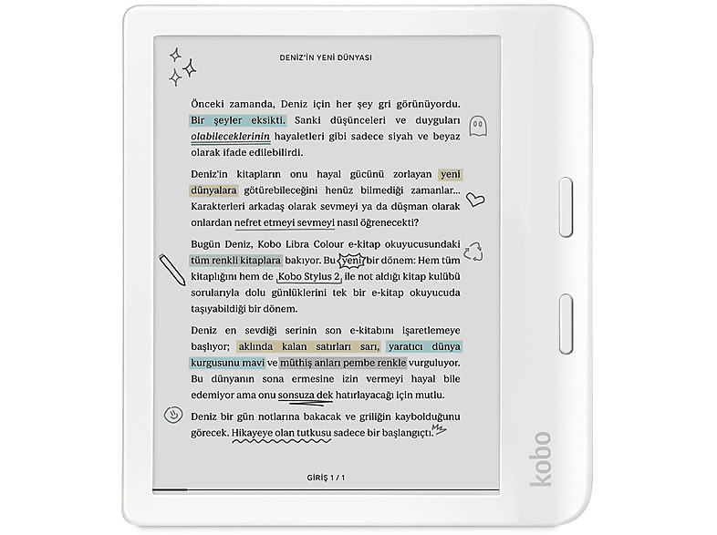 KOBO Libra Colour E-Kitap Okuyucu Beyaz