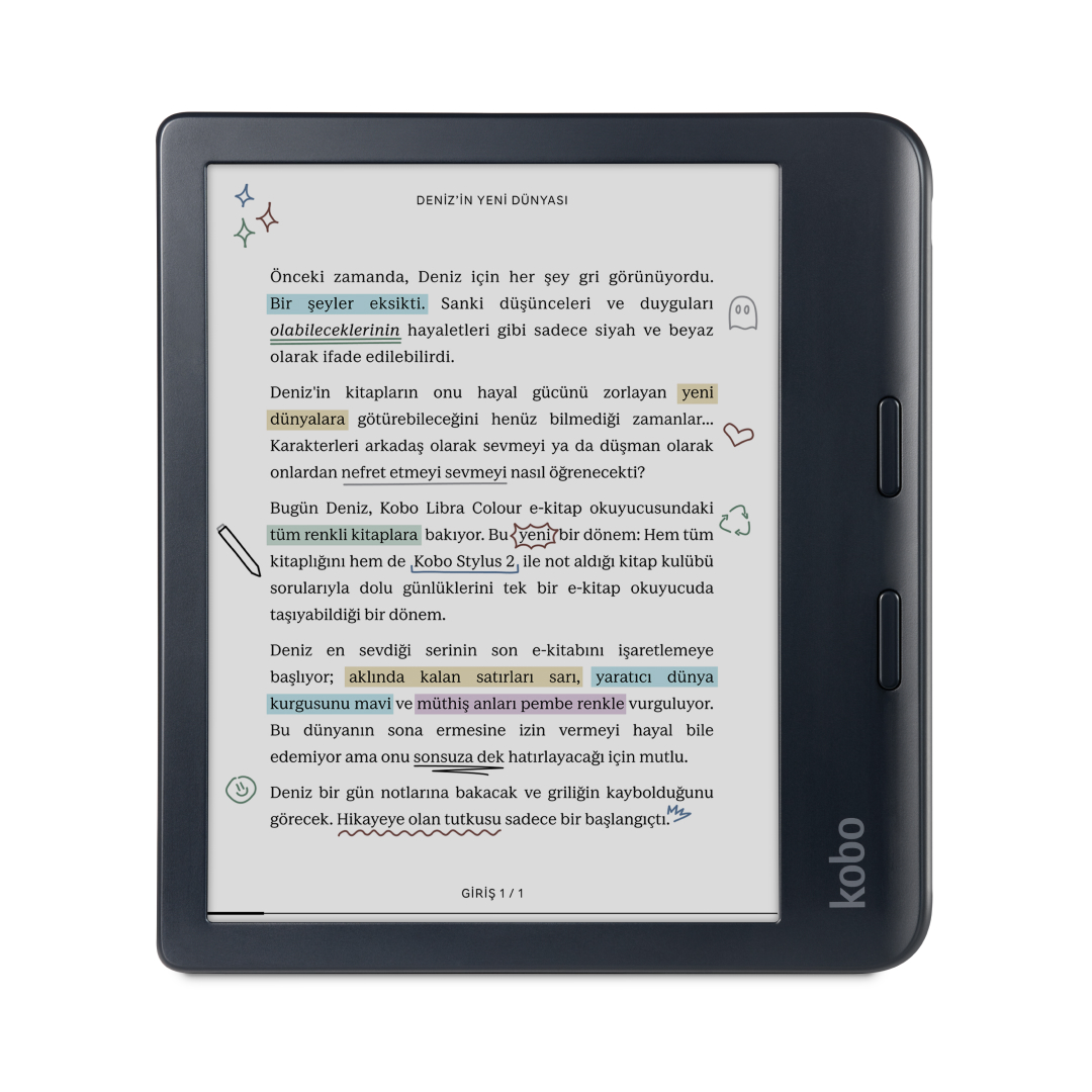 KOBO Libra Colour E-Kitap Okuyucu Siyah Fiyat & Özellik | MediaMarkt
