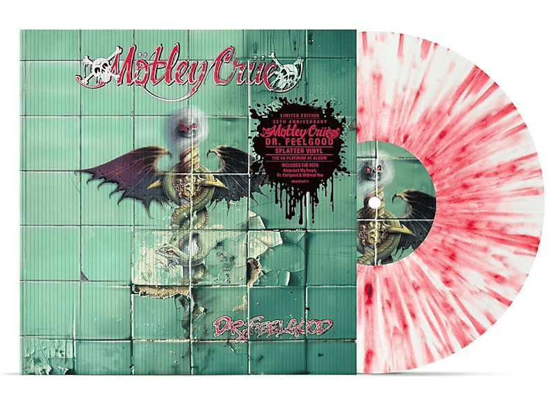 Mötley Crüe - Dr. Feelgood (35th Anniversary) (Lenticular Art Card Cover) (Limited Red & White Splatter Vinyl) (Vinyl LP (nagylemez))