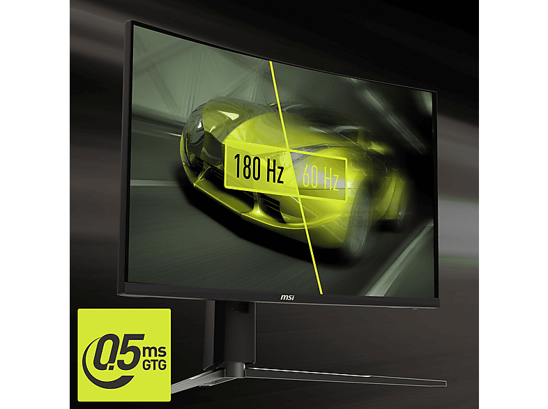 MSI MAG 27C6PFDE, Höhenverstellbar 27 Zoll Full-HD Curved Gaming Monitor 0,5 ms Reaktionszeit 180 Hz