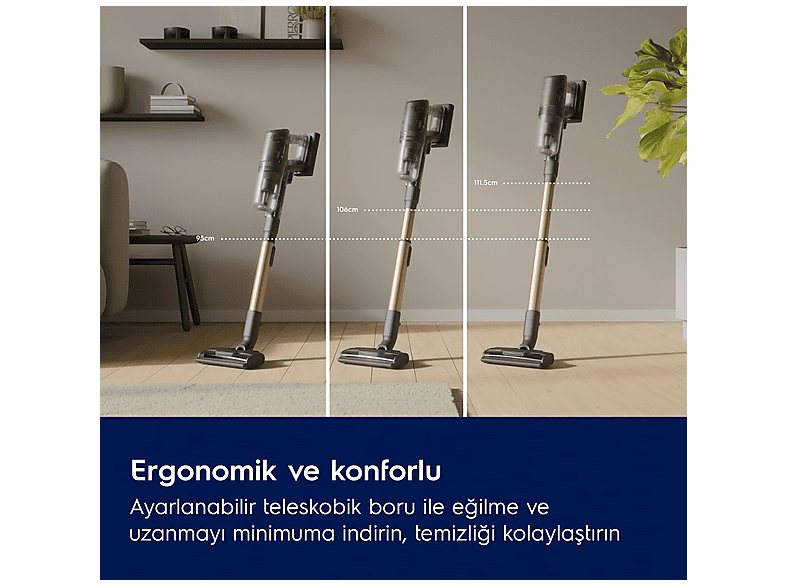 ELECTROLUX WET 800 I EP82H25WET Şarjlı Dikey Süpürge Kot Mavi