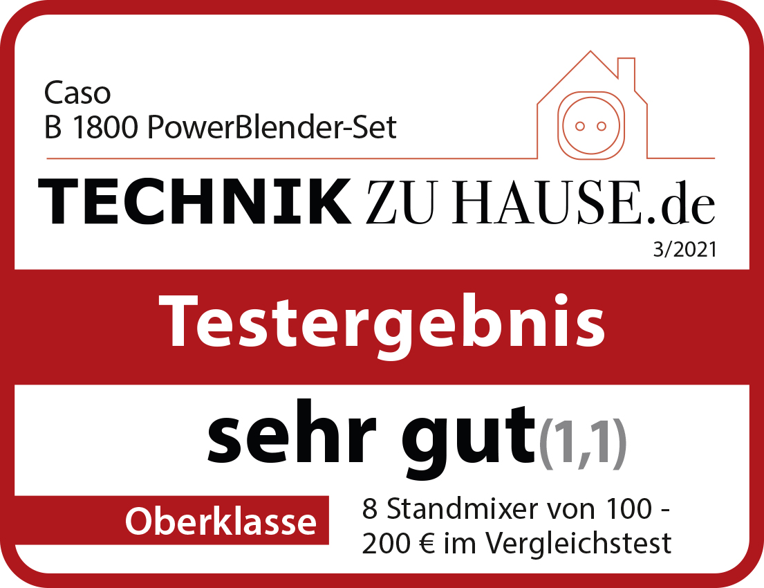 Eine rot-weiße Grafik mit Text, die Worte 'sehr gut' sind hervorgehoben.