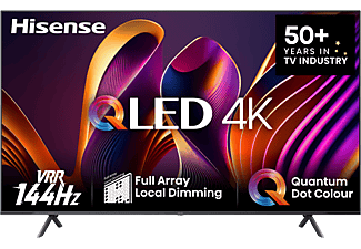 HISENSE 85E7NQPRO 4K UHD Smart 144Hz Gamer QLED TV, sötétszürke, 215 cm