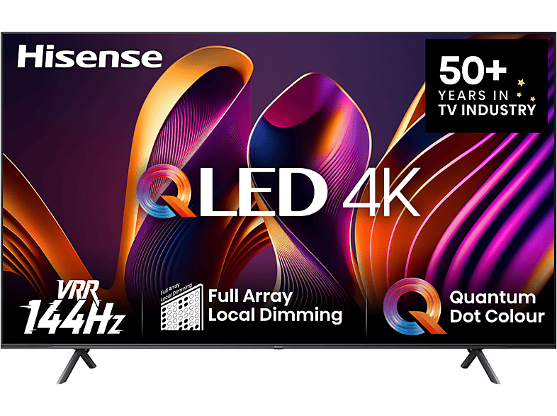 HISENSE 85E7NQPRO 4K UHD Smart 144Hz Gamer QLED TV, sötétszürke, 215 cm