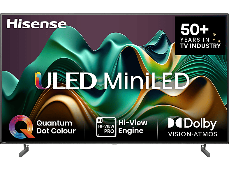 HISENSE 50U6NQ 4K UHD Smart Mini-LED ULED TV, sötétszürke, 126 cm