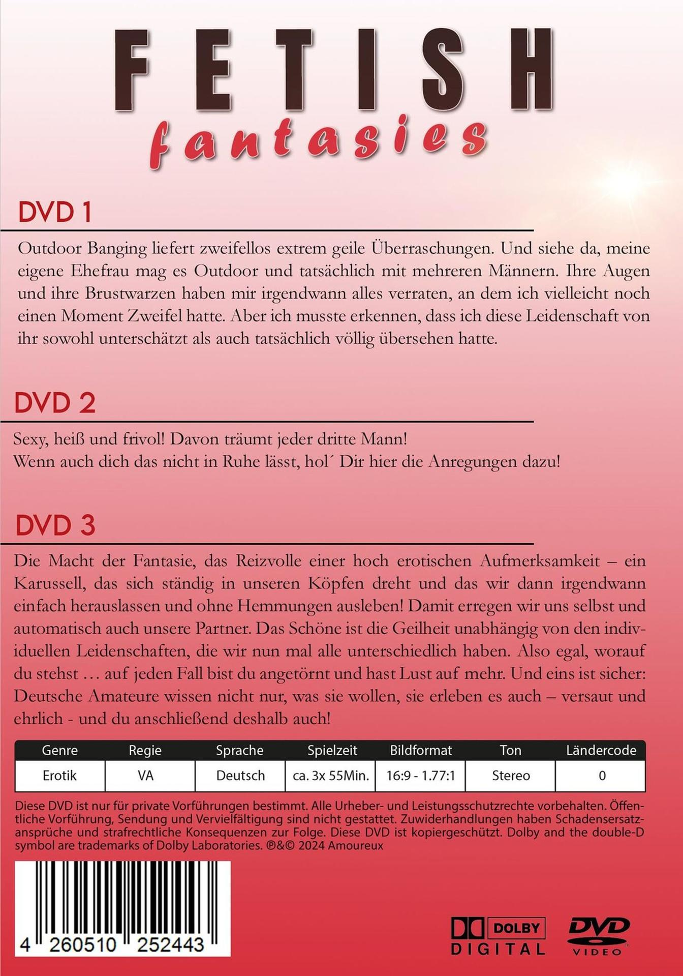 DVD-Cover mit Text, wirbt für DVD 1, 2 und 3 mit Details zum Inhalt.