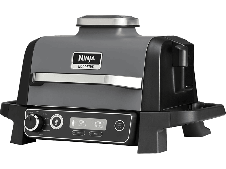 NINJA OG701EU Woodfire Elektromos BBQ, Grill, Airfryer & Füstölő