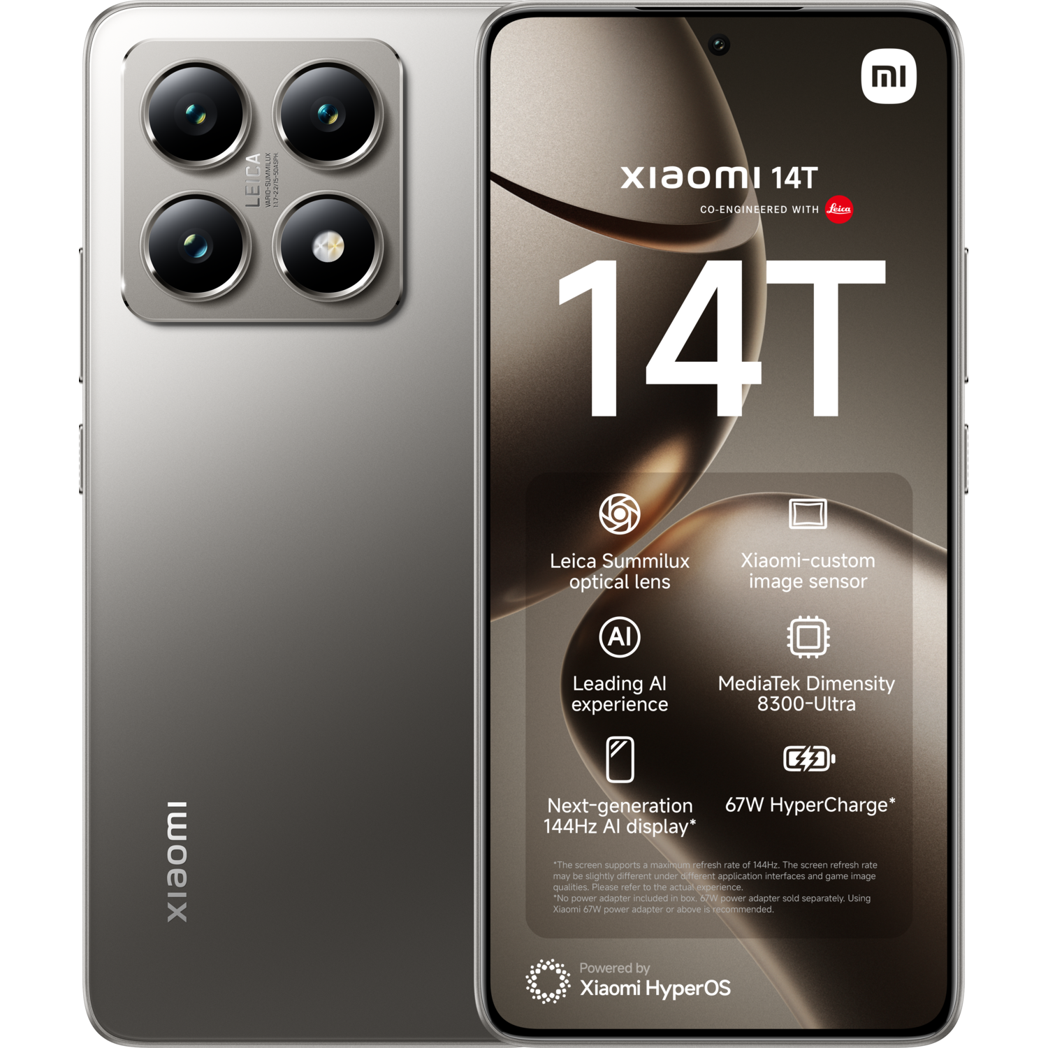 XIAOMI Smarpthone 14T - 256GB - Grey - 256 GB Grijs