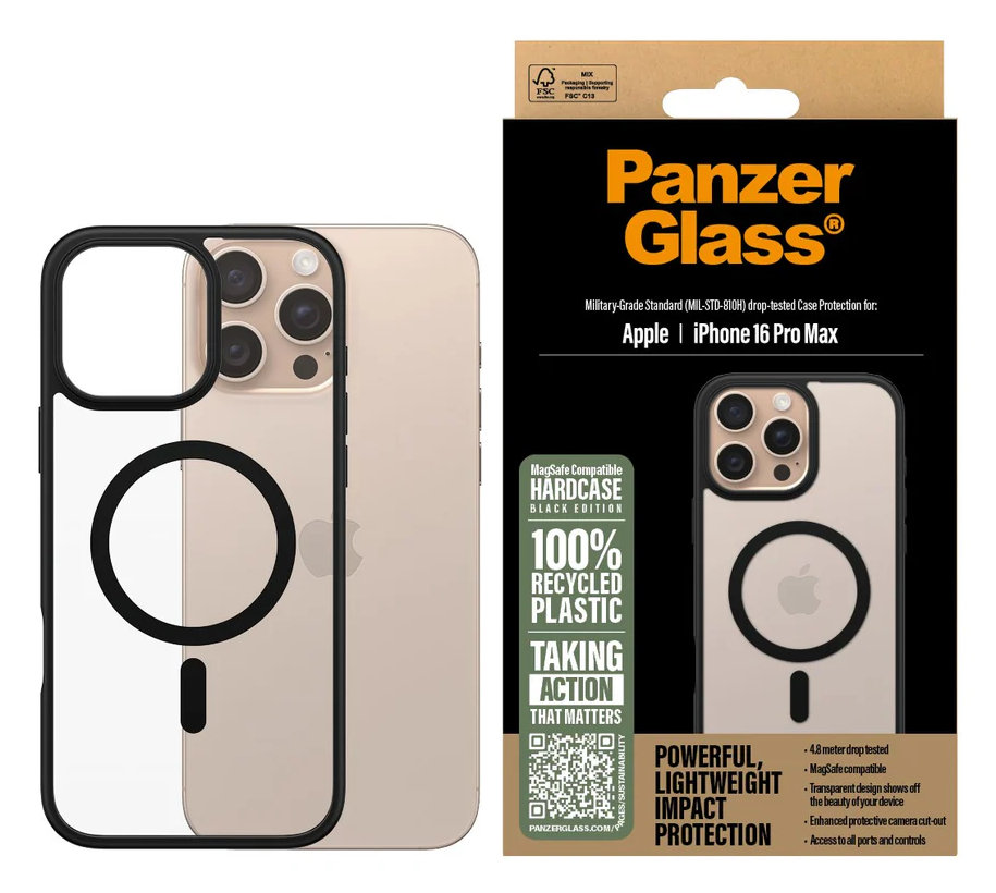 Etui na telefon z pudełkiem, pokazujące etui i opakowanie.