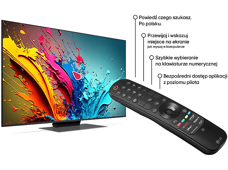 Telewizor QNED LG 50QNED87T6B.AEU 50" 4K 120Hz webOS Local Dimming Grafitowy + profesjonalna kalibracja parametrów obrazu