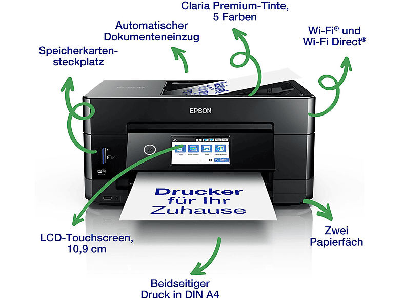 Epson Expression Premium XP-7100 3in1-Multifunktionsdrucker A4, Tintenstrahl, Drucker, Scanner, Kopierer, WLAN