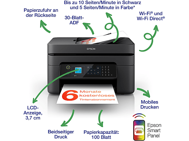 Thumbnail - EPSON WorkForce 2935, 4-in-1 Multifunktionsdrucker mit Einzelpatronen, ADF, Duplex Drucker