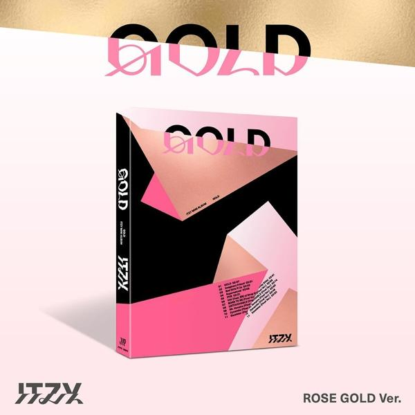 Album borító rózsaszín és fekete geometriai formákkal. "GOLD" felirat.