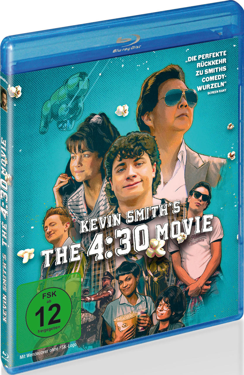 Eine Blu-ray Disc von 'Kevin Smiths The 4:30 Movie', mit Castfoto und FSK 12-Rating.