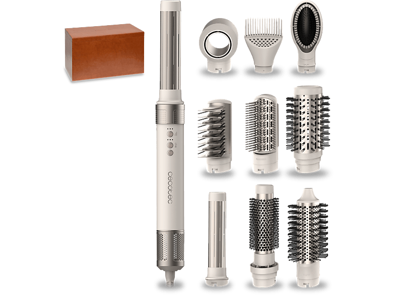 Moldeador - Cecotec Bamba CeramicCare 10in1 AirGlam Champagne