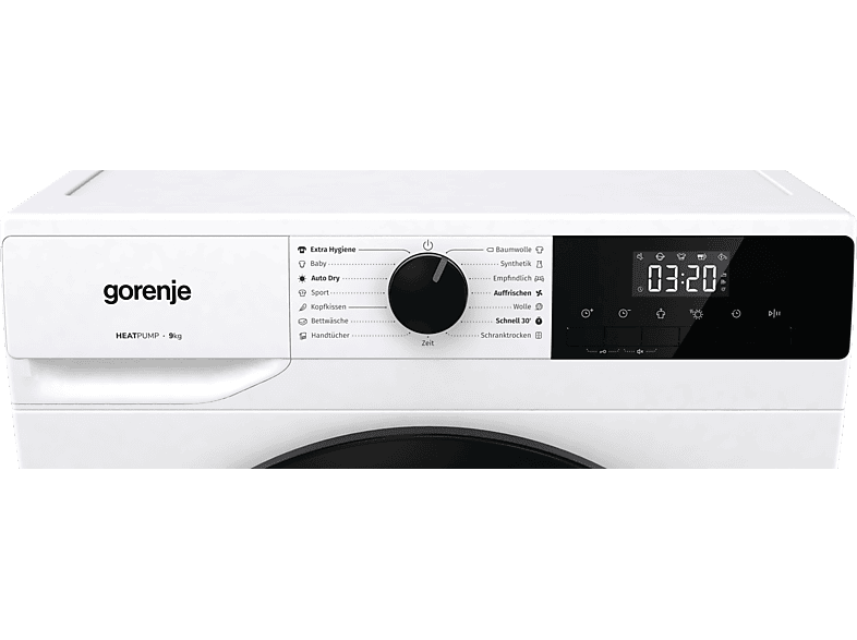 GORENJE DHNE 93/DE Wärmepumpentrockner (9 kg, Weiß)