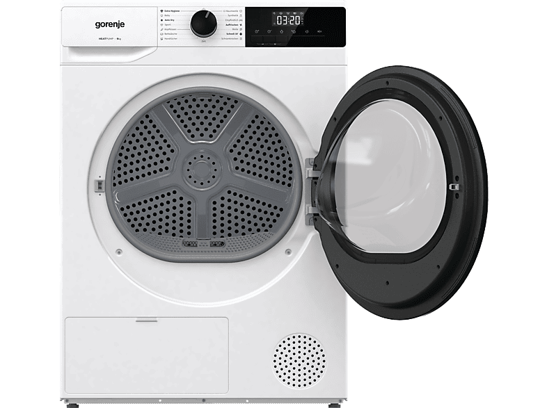 Gorenje Wärmepumpentrockner DHNA93/DE – 9 Kg, Inverter Motor, Weiß – Energieklasse D