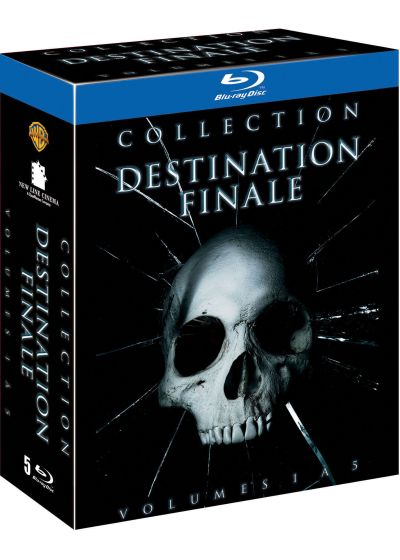 Blu-ray boxset voor 'Destination Finale' collectie met schedelafbeelding en volume details.