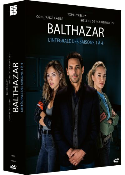 DVD-boxset. Drie mensen staan op de cover. De titel is 'BALTHAZAR'.