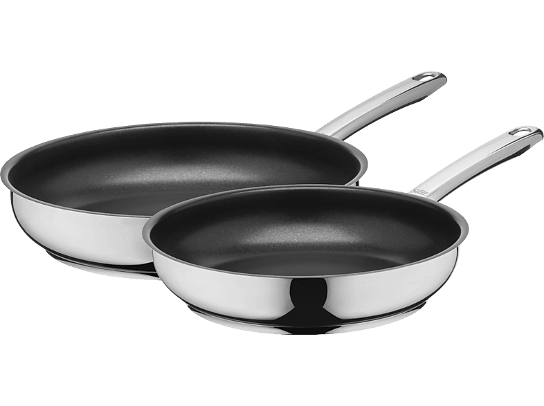 Silit Calabria Pfannen-Set (Edelstahl, 24 + 28 cm, passend für alle Herdarten)
