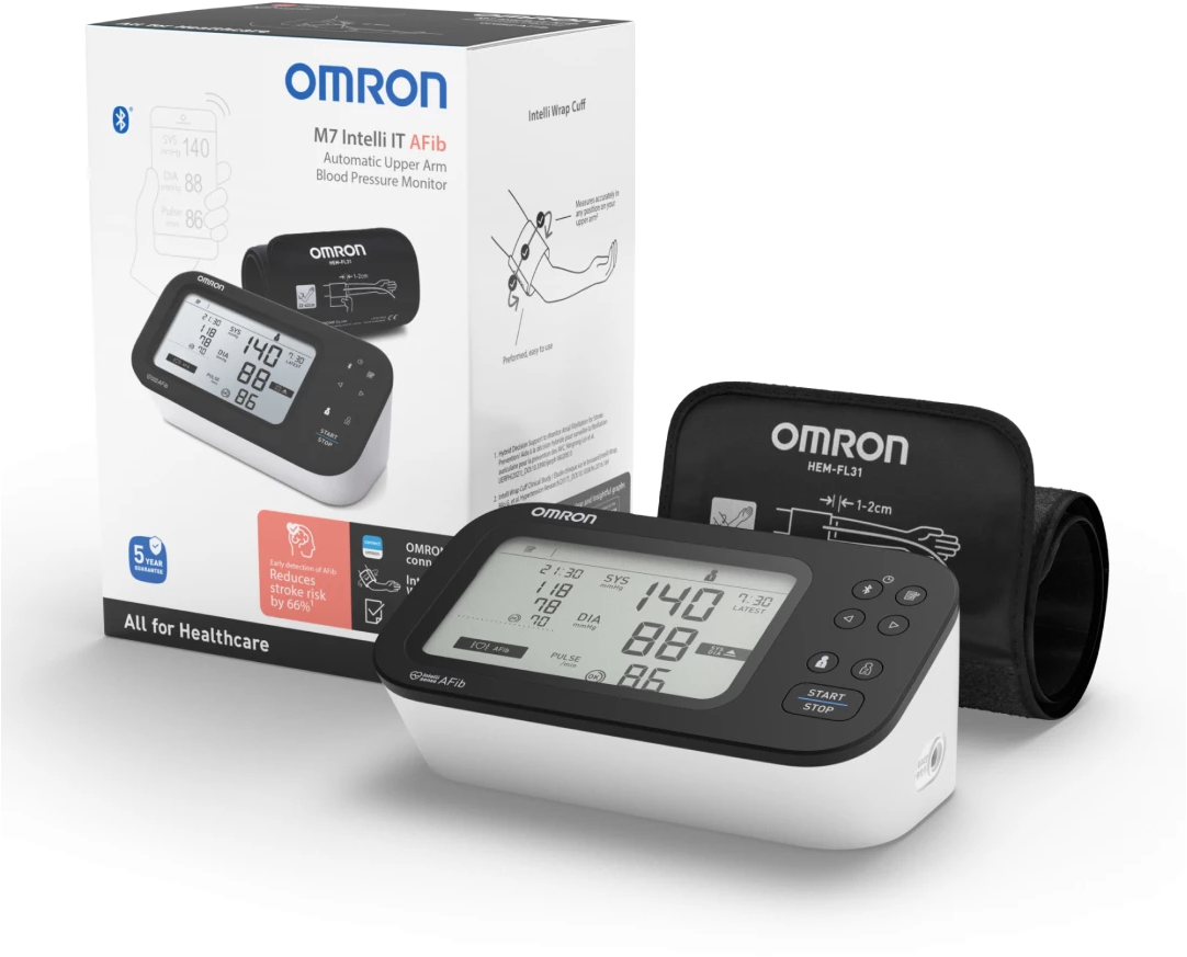 OMRON M7 Intelli IT AFib felkaros okos-vérnyomásmérő