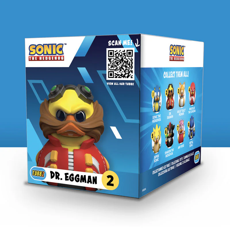 Egy doboz a Sonic the Hedgehogból, Dr. Eggman-nel. A dobozon más karakterek is láthatók.