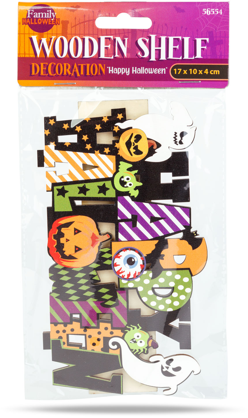 Halloween fa polc dekoráció csomagban.
