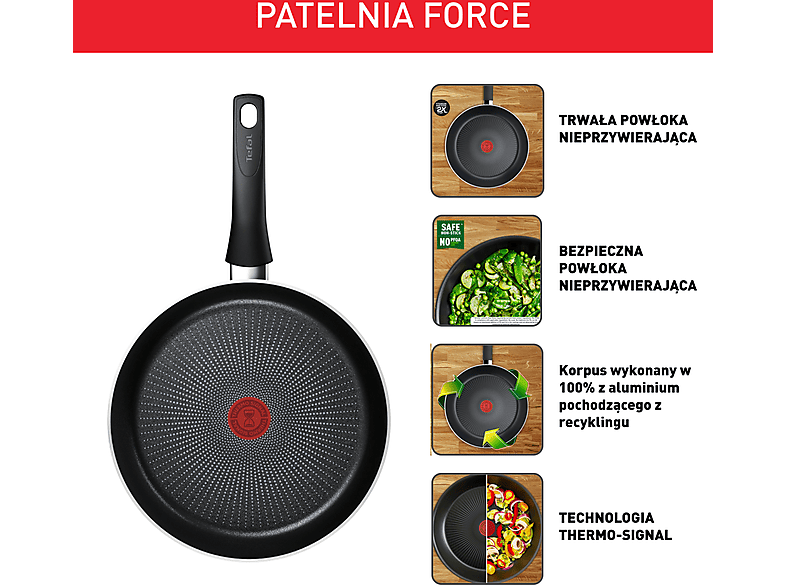 Patelnia TEFAL Force C2920453 24cm – zdjęcie 3