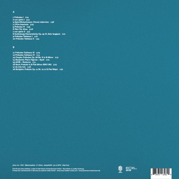 Das Label einer Schallplatte mit Text, auf blauem Hintergrund mit dem Edel-Logo unten.