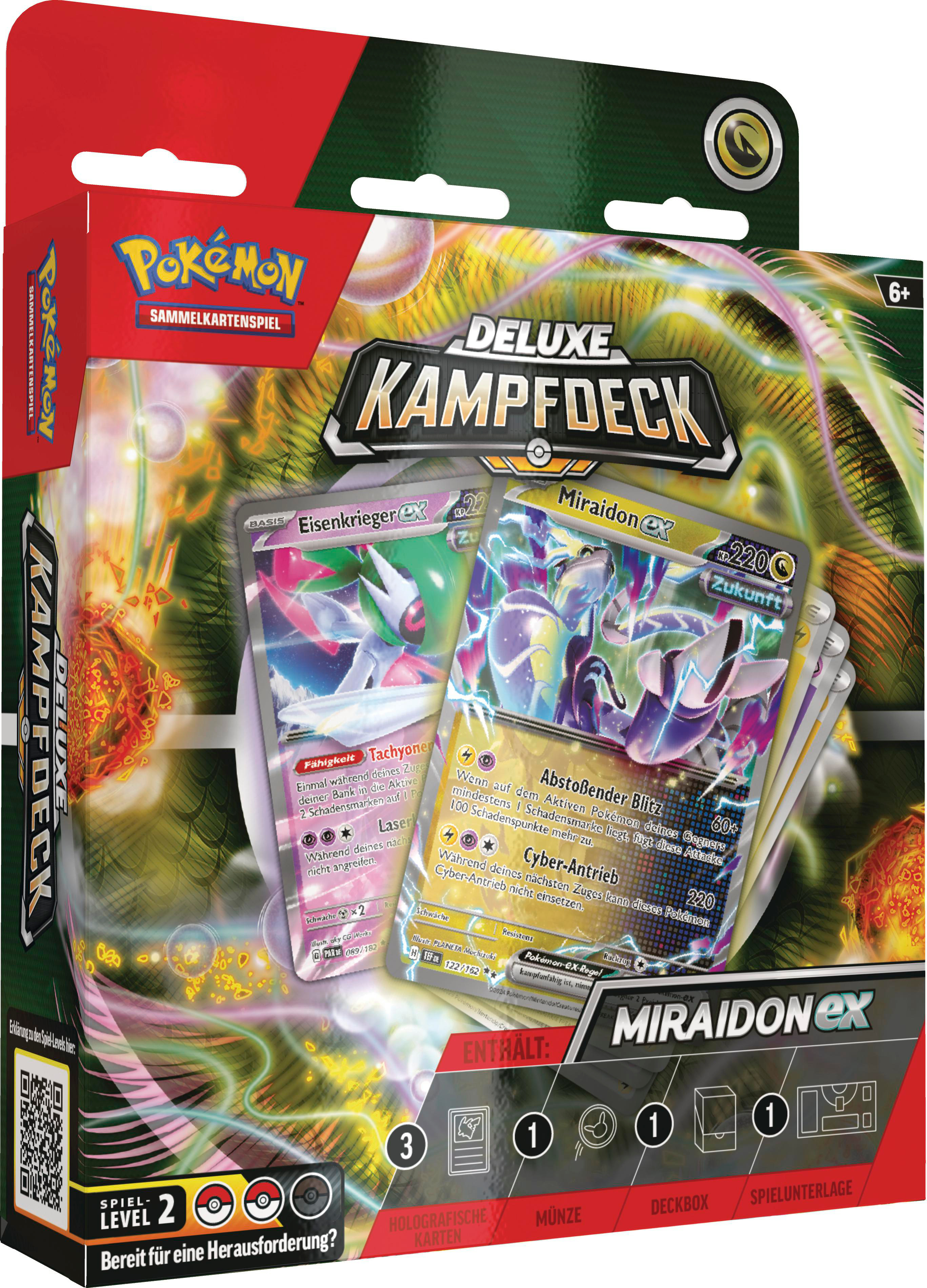 Pokemon Deluxe Kampdeck Kartenspielbox, mit Karten und Zubehör.