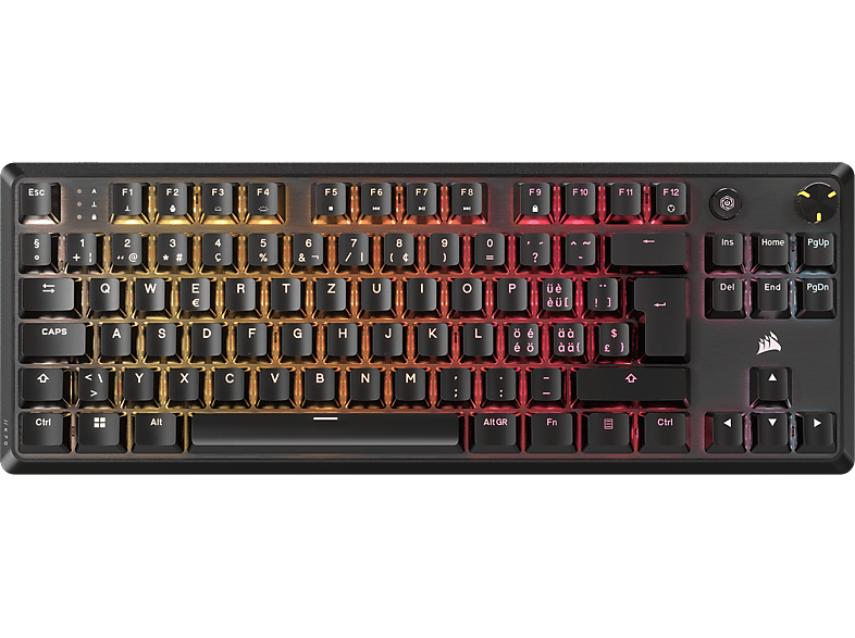 CORSAIR K70 CORE TKL, Gaming Tastatur, Mechanisch, Kabelgebunden, Schwarz