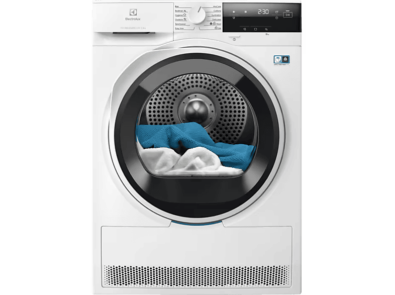 ELECTROLUX EW7D384UE Hőszivattyús szárítógép, 8 kg, A+++-10%, inverter, belső világítás