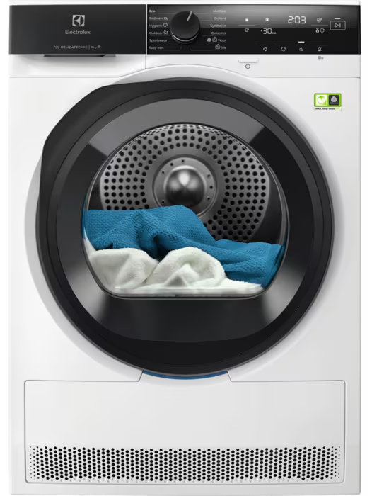 ELECTROLUX EW7D495UCE Hőszivattyús szárítógép, 9kg, C, inverter, WIFI, belső világítás