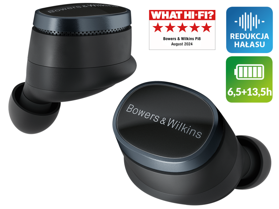 イヤホン Bowers & Wilkins pi8 black Słuchawki bezprzewodowe BOWERS & WILKINS Pi8 Czarny | sprawdź cenę
