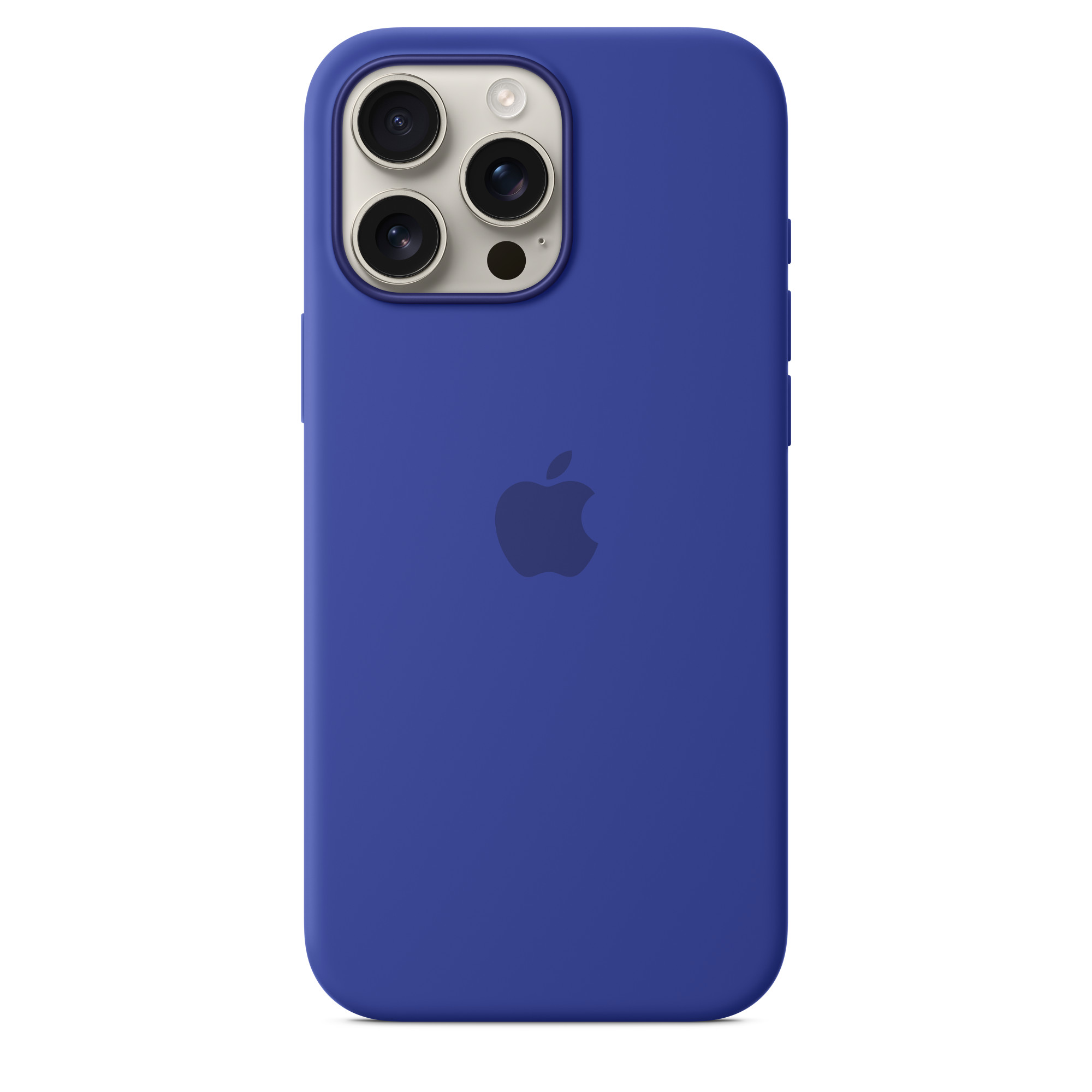 Mavi bir kılıf içinde mavi bir iPhone.