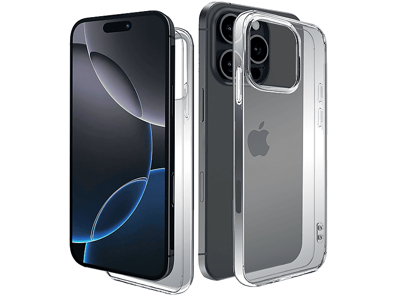ISY Cover iPhone 16 Pro, Cover per Pro,Trasparente