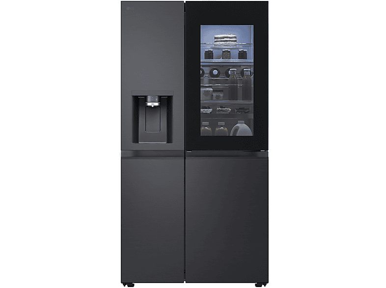 Thumbnail - LG GSXE90EVDD mit Craft Ice, InstaView Door-in-Door®, Side-by-Side (628 l, D, 1790 mm hoch, Essence Matte Black)