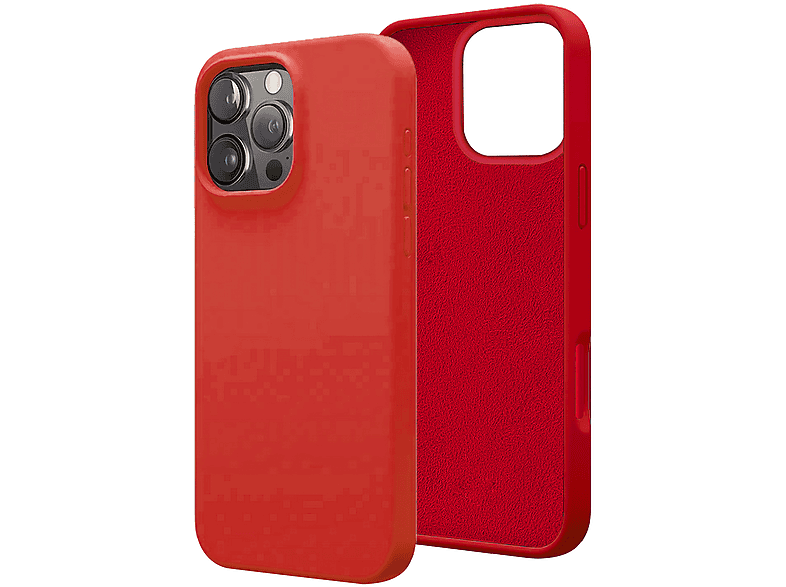 ISY Cover iPhone 16 Pro, Cover per Pro,Rosso