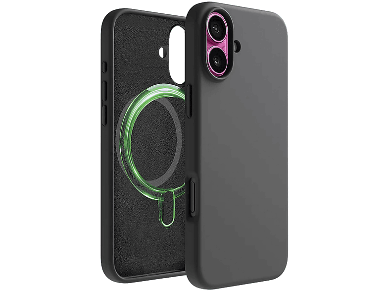ISY Cover iPhone 16, Cover per 16,Nero