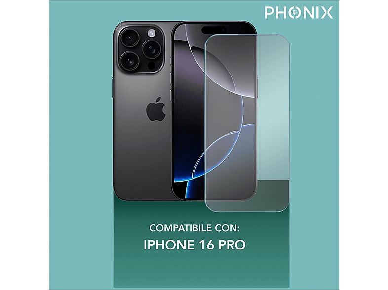 VETRO TEMPERATO PHONIX pellicola iPhone 16 Pro confezione 3pz