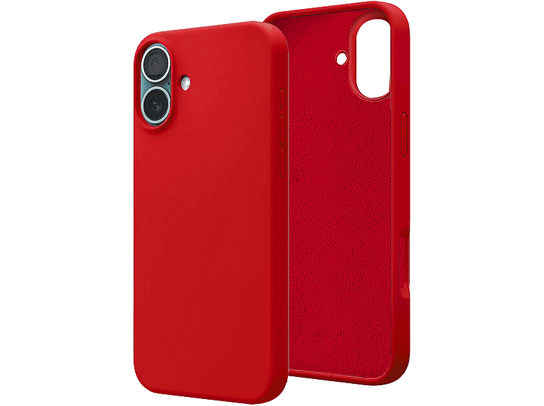 ISY Cover iPhone 16 Plus, Cover per Plus,Rosso
