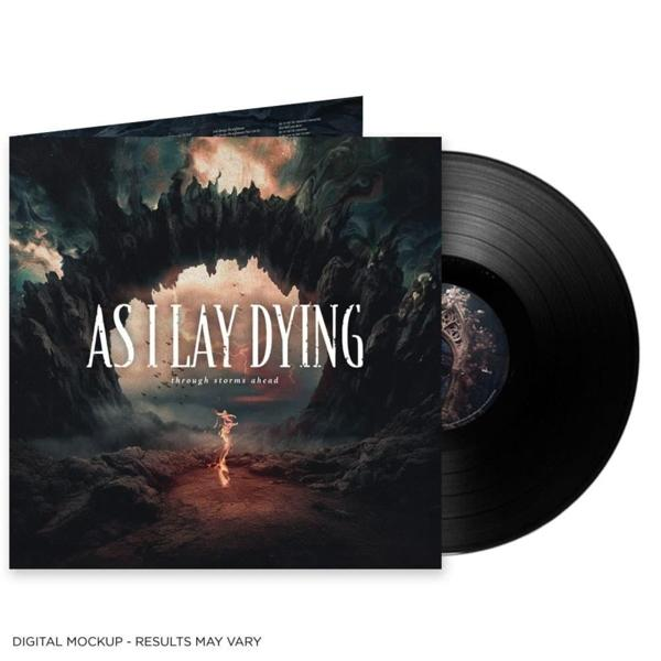 Vinyl-Schallplatte und Albumcover. Das Cover zeigt die Band 'As I Lay Dying'.