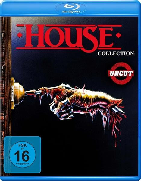 Blu-ray-Disc-Hülle. Eine Hand greift nach einem Türknauf mit einer blutigen Zombiehand.