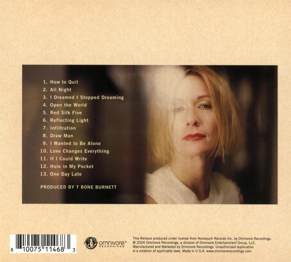 Albumcover mit Frauengesicht. Trackliste enthält 'How to Quit', 'All Night' und 'One Day Late'.