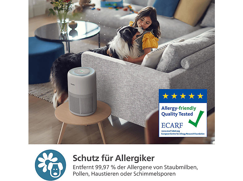 Philips AC0921/14 Pure Protectt Mini 900 Luftreiniger Beige (21 Watt, Raumgröße: 65 m²) — Foto 5 von 5
