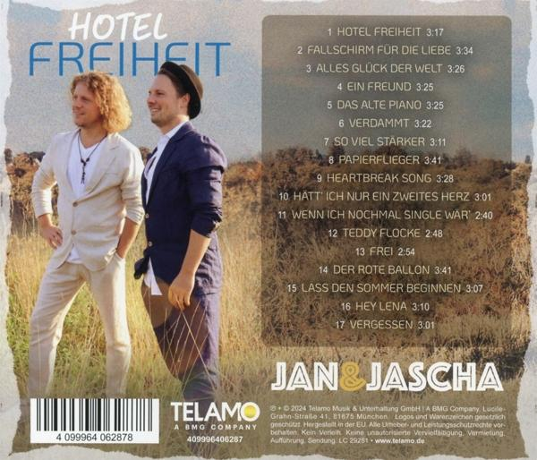 CD-Cover eines Musikalbums mit zwei Männern. Text und Albumtitel sind auf dem Cover gedruckt.