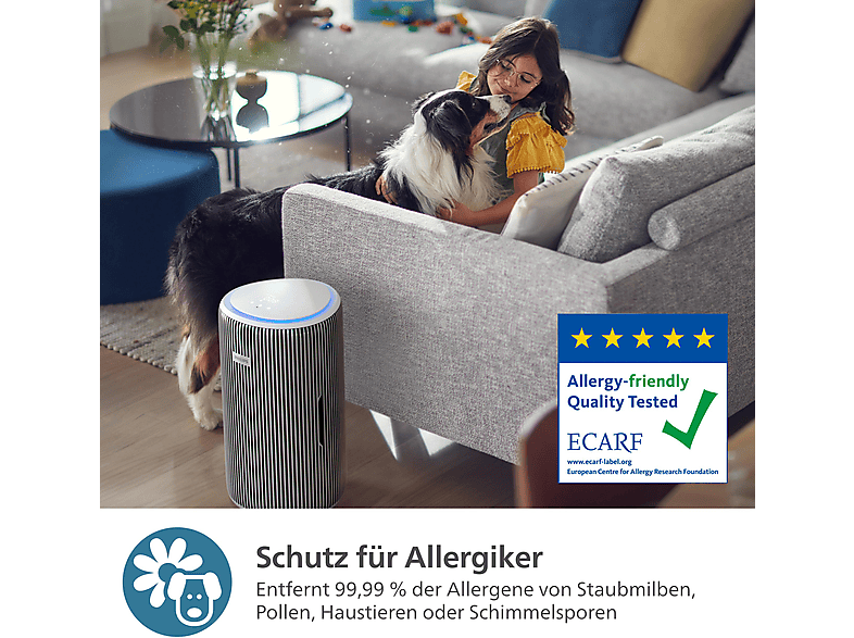 Philips AC 3220/10 pure proTECT smart 3200 Silber/WS Luftreiniger Silber, Arktisweiß (36 Watt, Raumgröße: 135 m²) — Foto 5 von 5