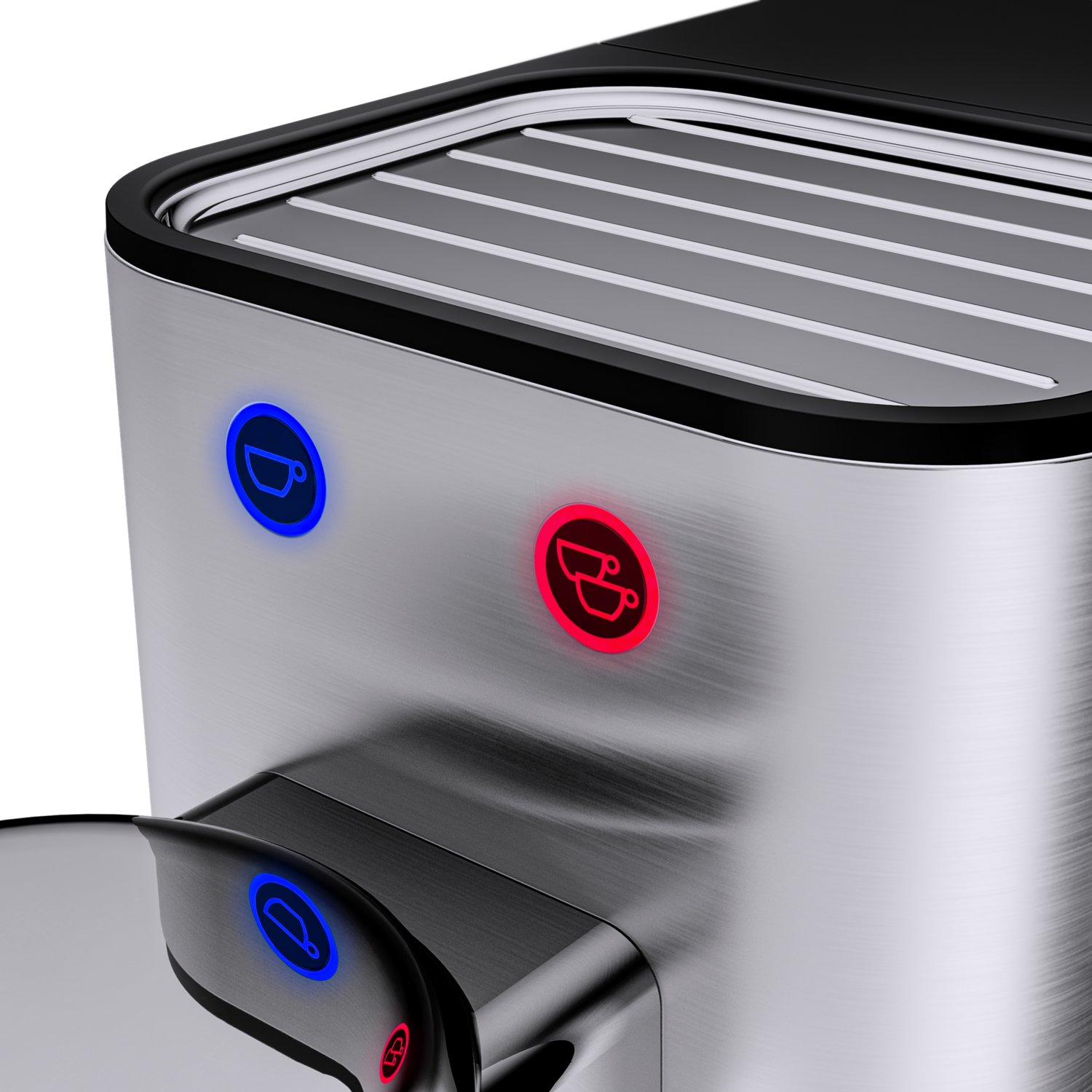 A close-up photo of a black stove top with two burners.