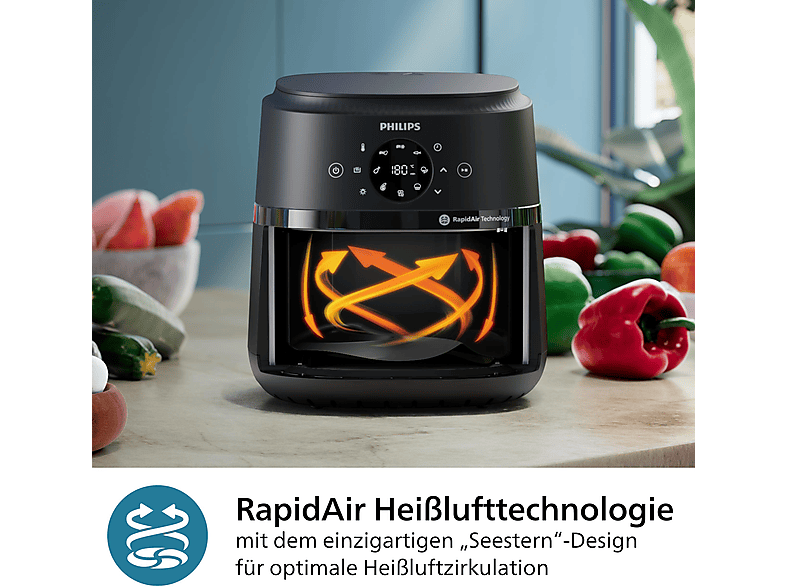 Philips 2000 Series Airfryer Heißluftfritteuse 4,2 l, 1500 Watt, Silber — Foto 2 von 5